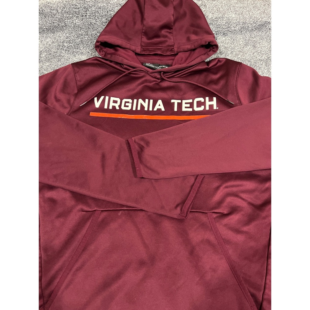 Under Armour Virginia Tech Hokies Hoodie Maroon Mens Medium Pullover Sweatshirt